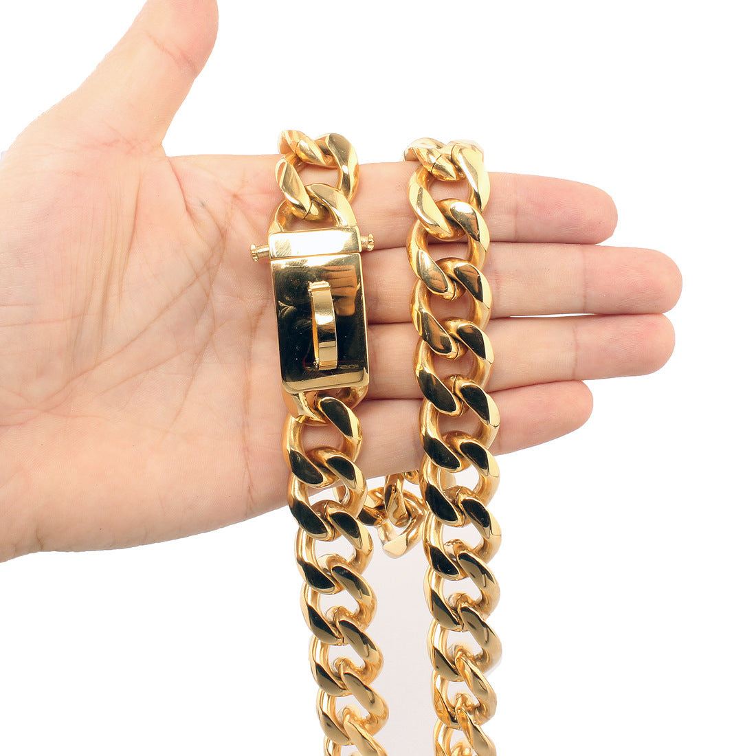 Stainless steel pet dog chainMaterial of This Dog Collar: Pure 18K gold over the 316L stainless steel chain, and gold is 20X thicker than other regular plated chain. High strength and hardness, Stainless steel pet dog chainpetjoyzpetjoyzStainless steel pet dog chain