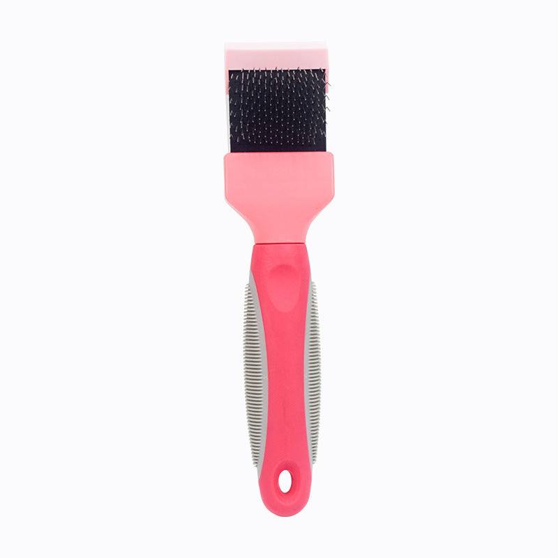 pet double-sided deshedding hair brush cleaning