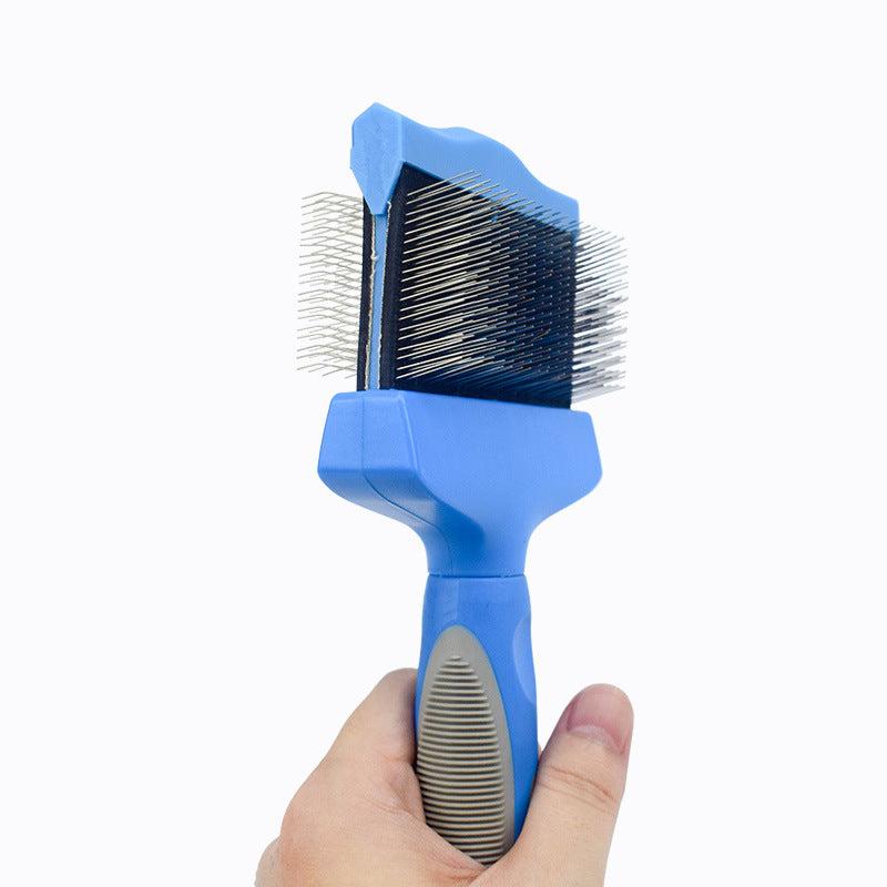 pet double-sided deshedding hair brush cleaning 