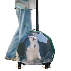 Trolley Portable Cat LuggageMake moves in style with this charming kitty carrier. Our Bubble Luggage is designed to give your cat or small dog a comfortable view as you make your way to your deTrolley Portable Cat LuggagepetjoyzpetjoyzTrolley Portable Cat Luggage