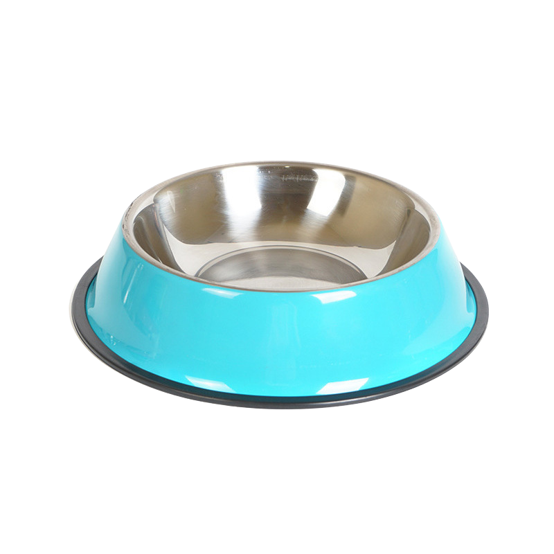 Pet Bowl Feeding Basin: Stainless Steel & Melamine Dual Use