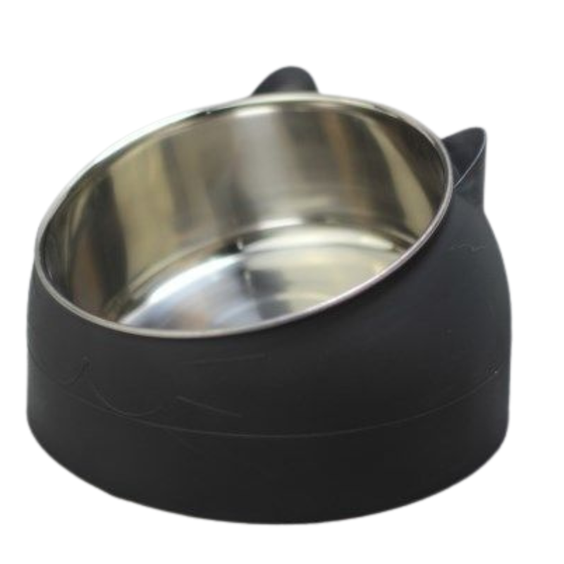 cat food bowl stainless steel - ergonomic & durable design