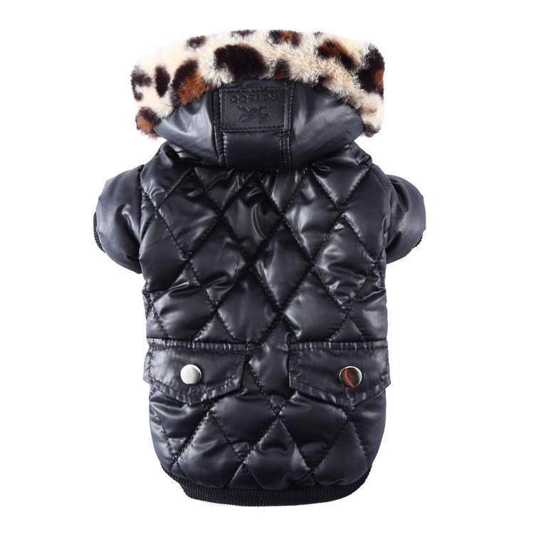 Hooded Water-resistant Dog Fleece JacketKeep your dog warm and stylish with this premium quality fur collar coat, perfect for autumn and winter seasons. Crafted from polyester spun, cotton, and fleece, thiHooded Water-resistant Dog Fleece JacketpetjoyzpetjoyzHooded Water-resistant Dog Fleece Jacket