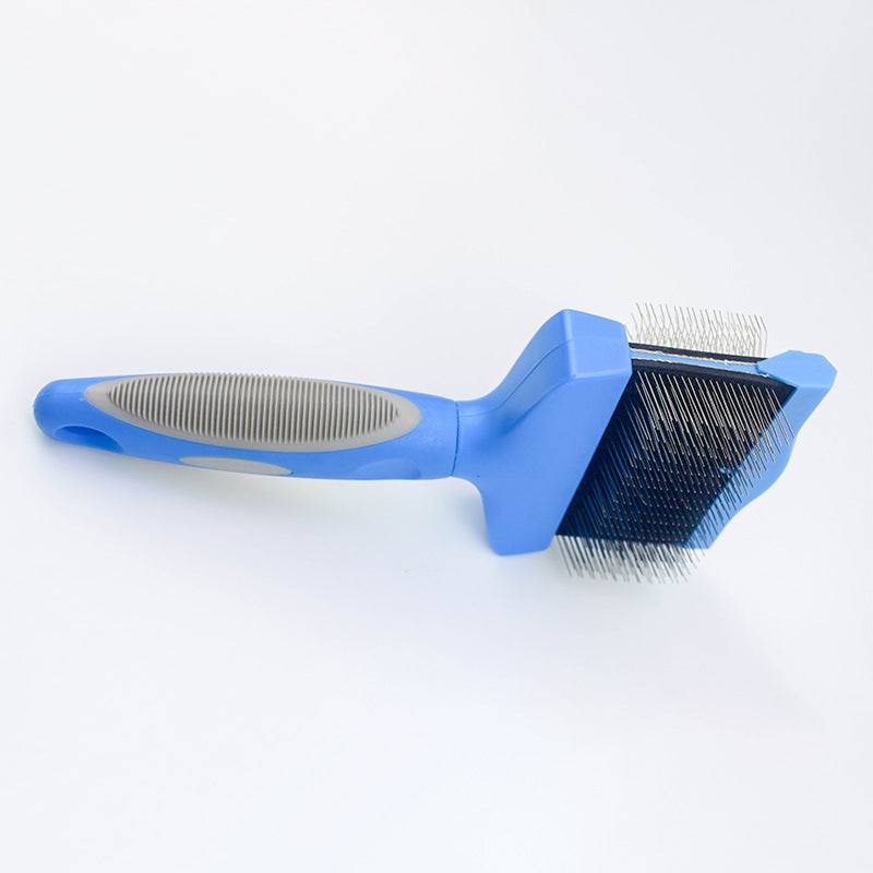 pet double-sided deshedding hair brush cleaning